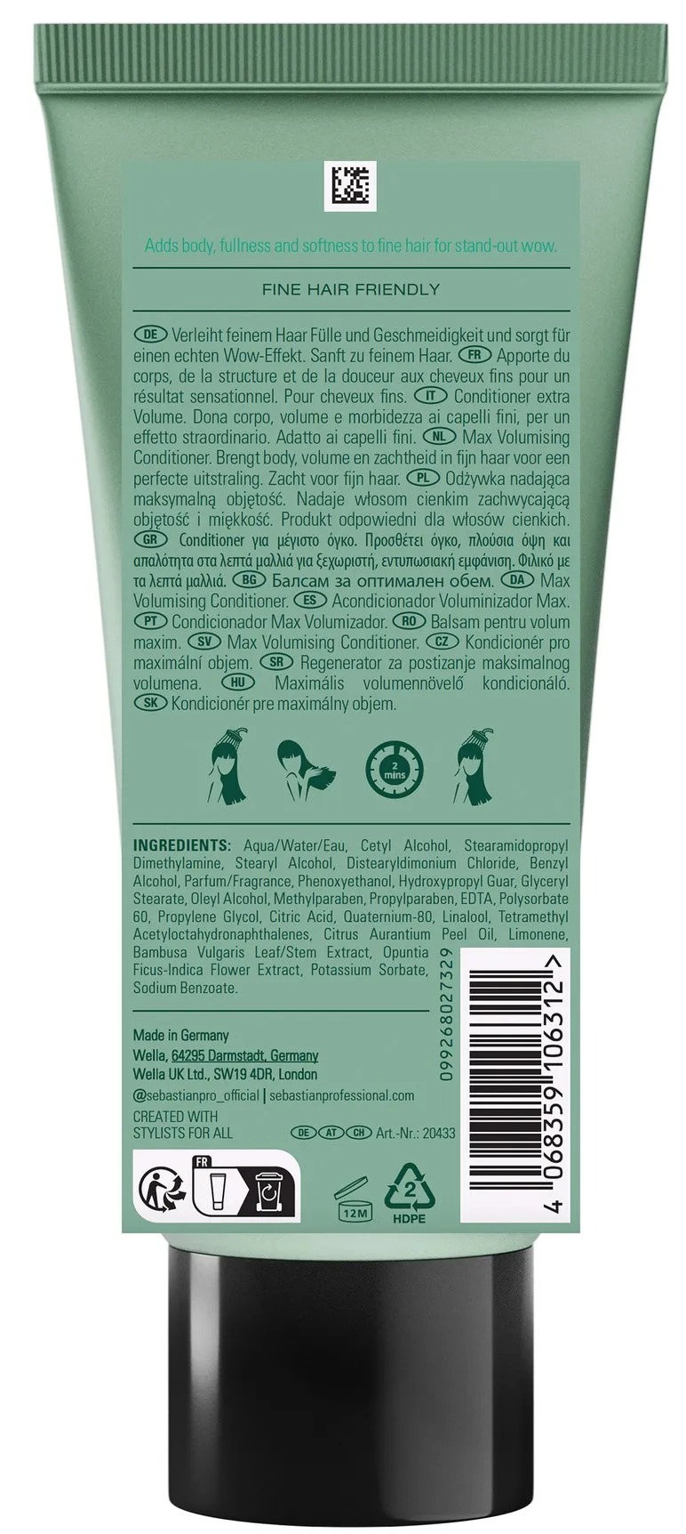 Sebastian Volupt Max Volumizing Conditioner