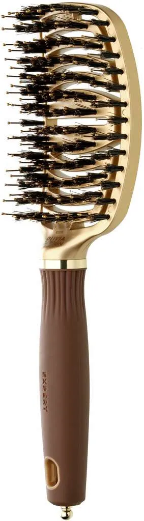 Olivia Garden Expert Care Flex mit Wildschwein- und Nylonborsten Gold & Braun