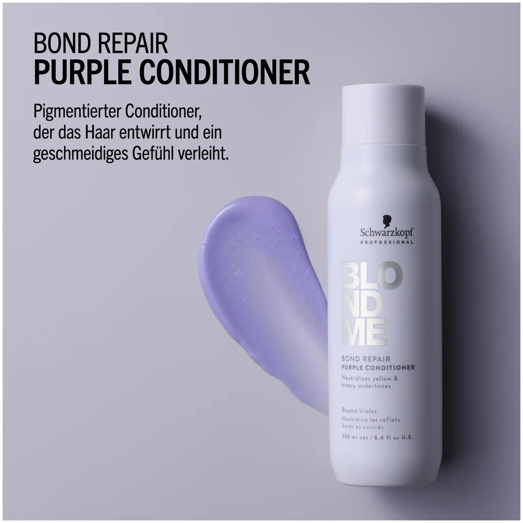 Schwarzkopf BLONDME Bond Repair Purple Conditioner
