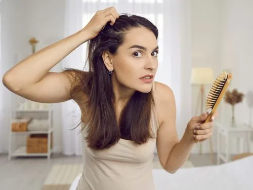 Dame mit Haarverlust