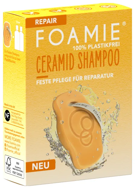Foamie Ceramid Shampoo Bar Feste Pflege für Reparatur