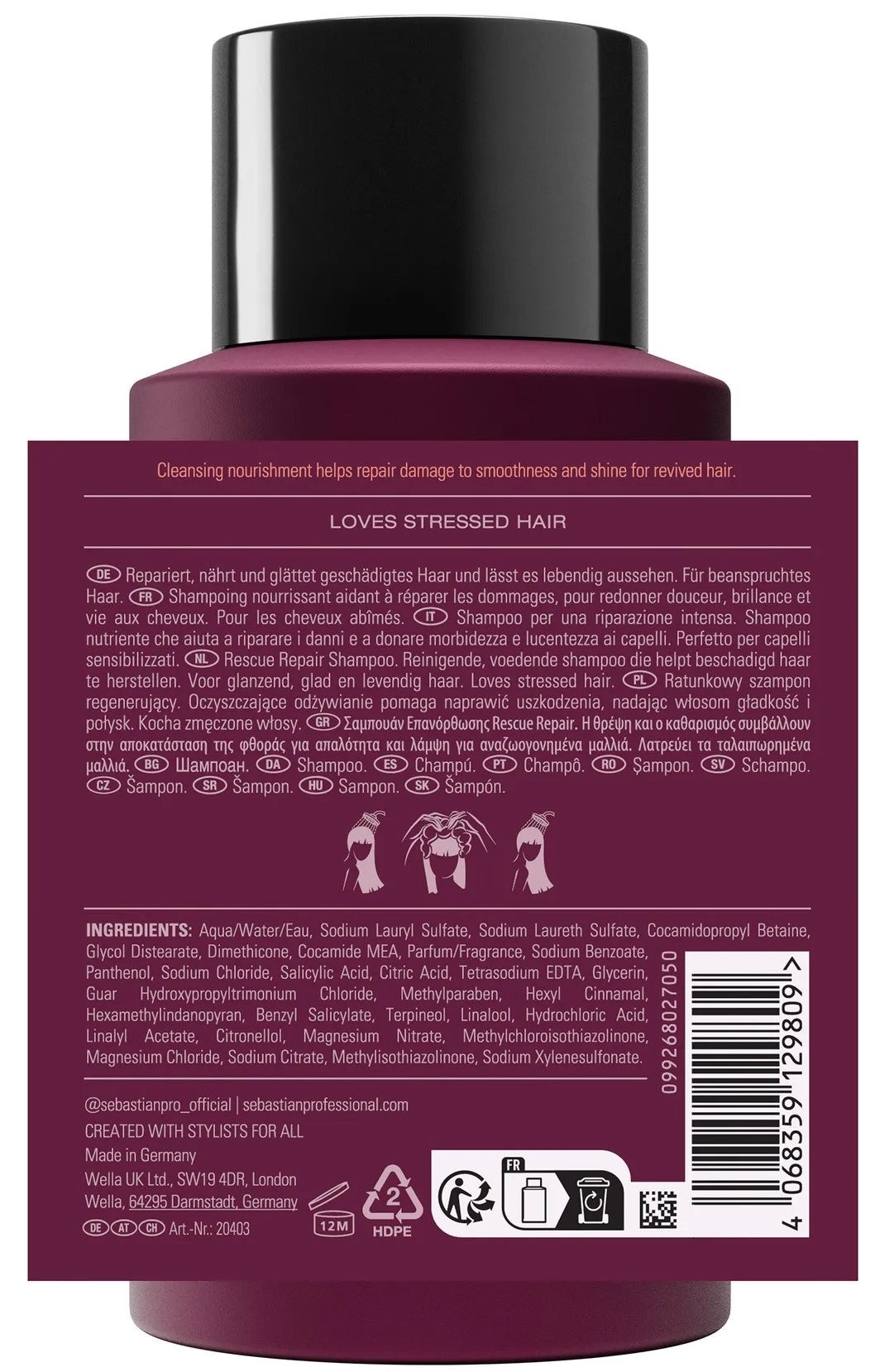 Sebastian Penetraitt Rescue Repair Shampoo