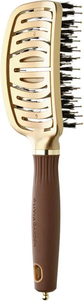 Olivia Garden Expert Care Flex mit Wildschwein- und Nylonborsten Gold & Braun