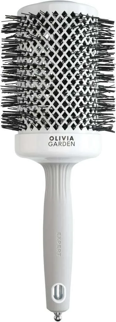 Olivia Garden Expert Blowout Shine Rundbürste Weiß & Grau