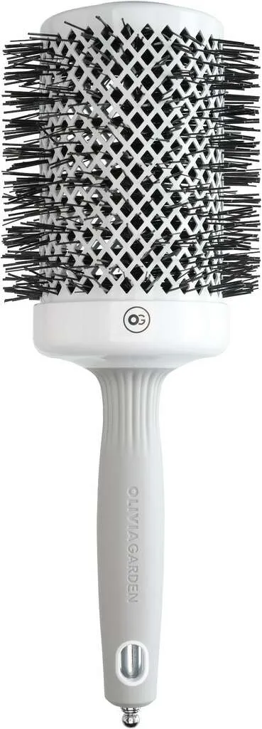 Olivia Garden Expert Blowout Shine Rundbürste Weiß & Grau