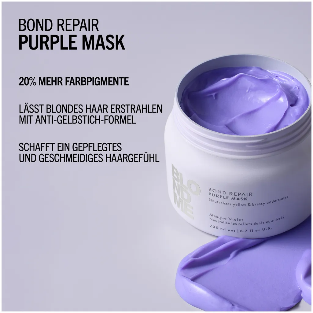 Schwarzkopf BLONDME Bond Repair Purple Mask