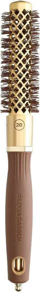 Olivia Garden Expert Blowout Shine mit gewellten Borsten Gold & Braun
