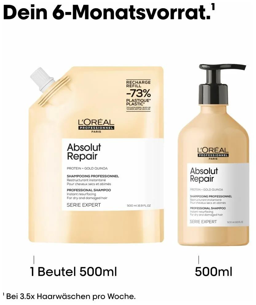 L'Oréal Série Expert Absolut Repair Refill Shampoo 500ml
