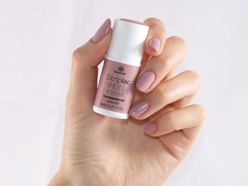 Hand mit Striplac in der Hand