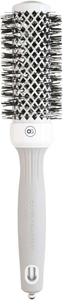 Olivia Garden Expert Blowout Shine Rundbürste Weiß & Grau