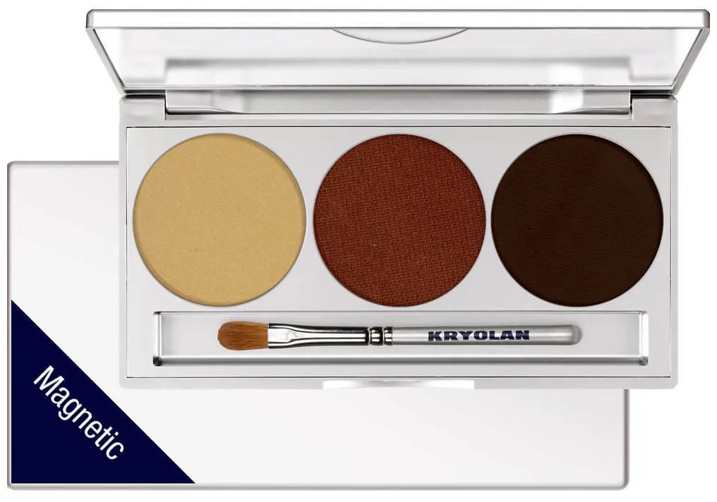 Kryolan Eye Shadow Palette - Smokey Collection Trio Set magnetisch