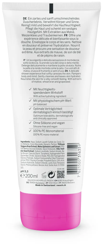 Rausch Feuchtigkeit Shower Gel mit Malve