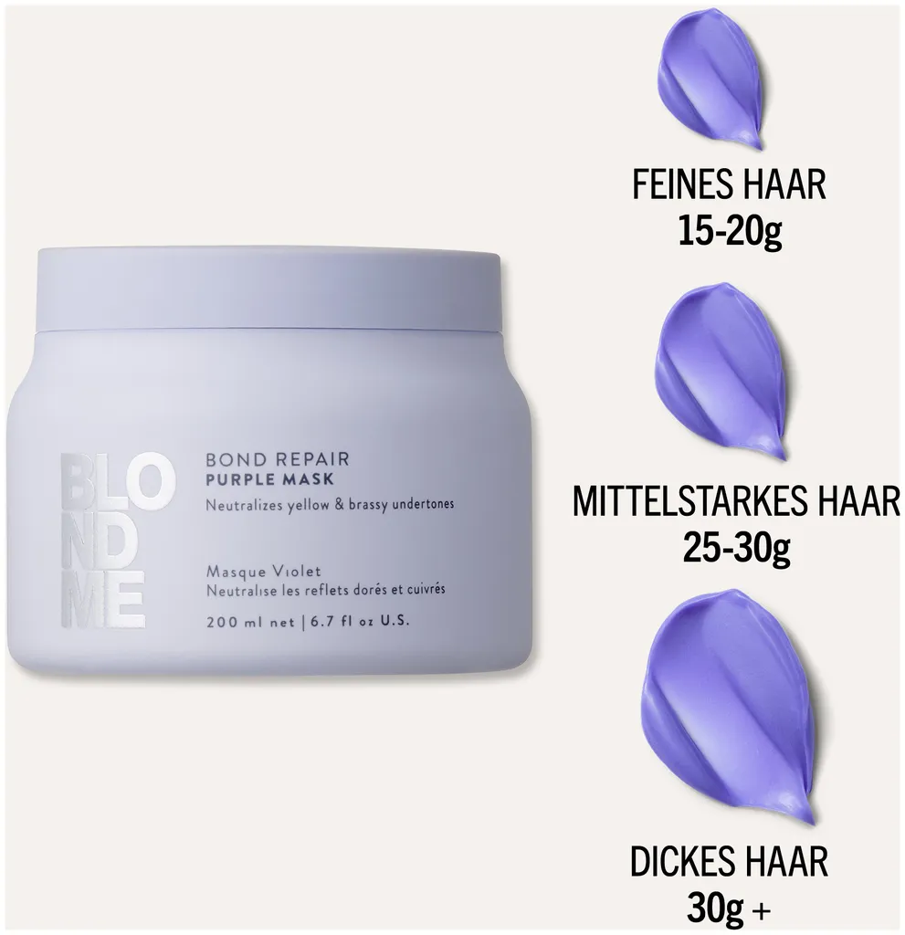 Schwarzkopf BLONDME Bond Repair Purple Mask