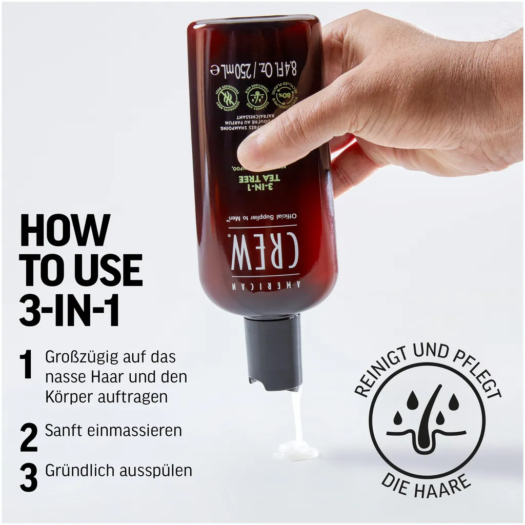 American Crew 3 in 1 Tea Tree Shampoo