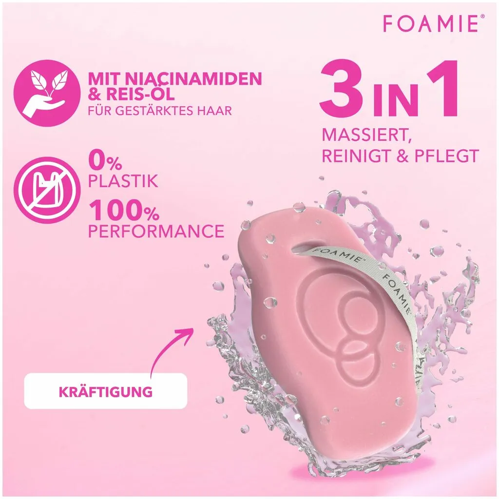 Foamie Niacinamid Shampoo Bar Feste Pflege für Kräftigung
