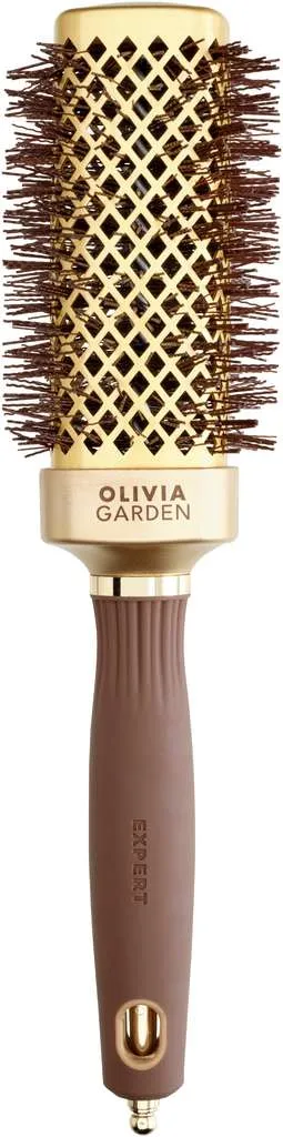 Olivia Garden Expert Blowout Straight mit gewellten Borsten Gold & Braun