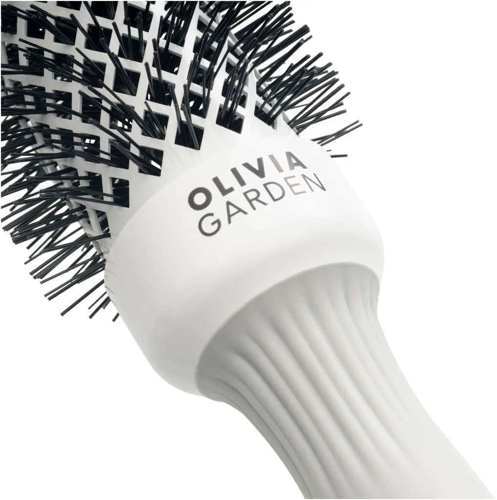Olivia Garden Expert Blowout Shine Rundbürste Weiß & Grau