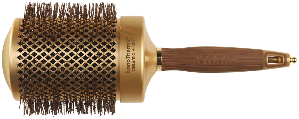 Olivia Garden Expert Blowout Shine mit gewellten Borsten Gold & Braun