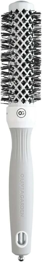 Olivia Garden Expert Blowout Shine Rundbürste Weiß & Grau