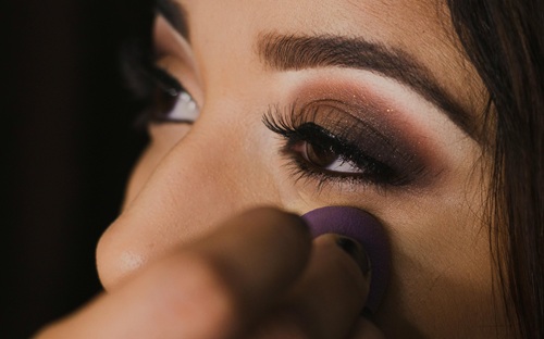 Geschminktes Smokey Eye