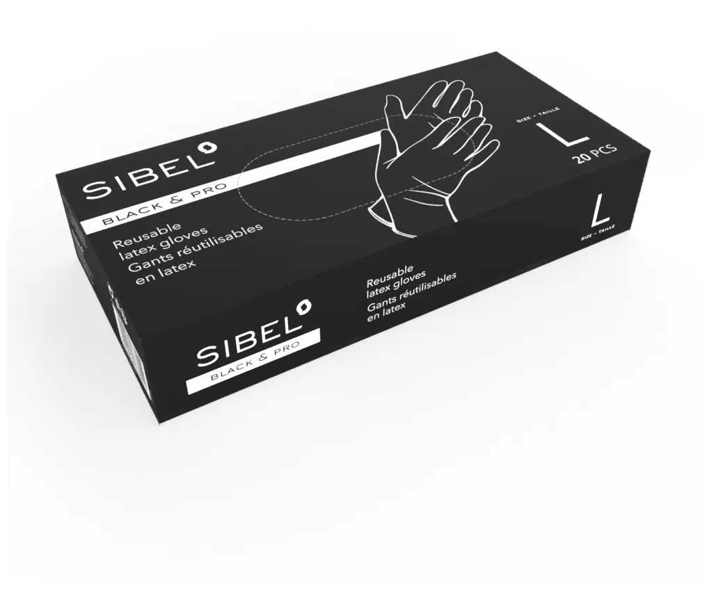 Comair Latex-Handschuhe Professional Black Gloves