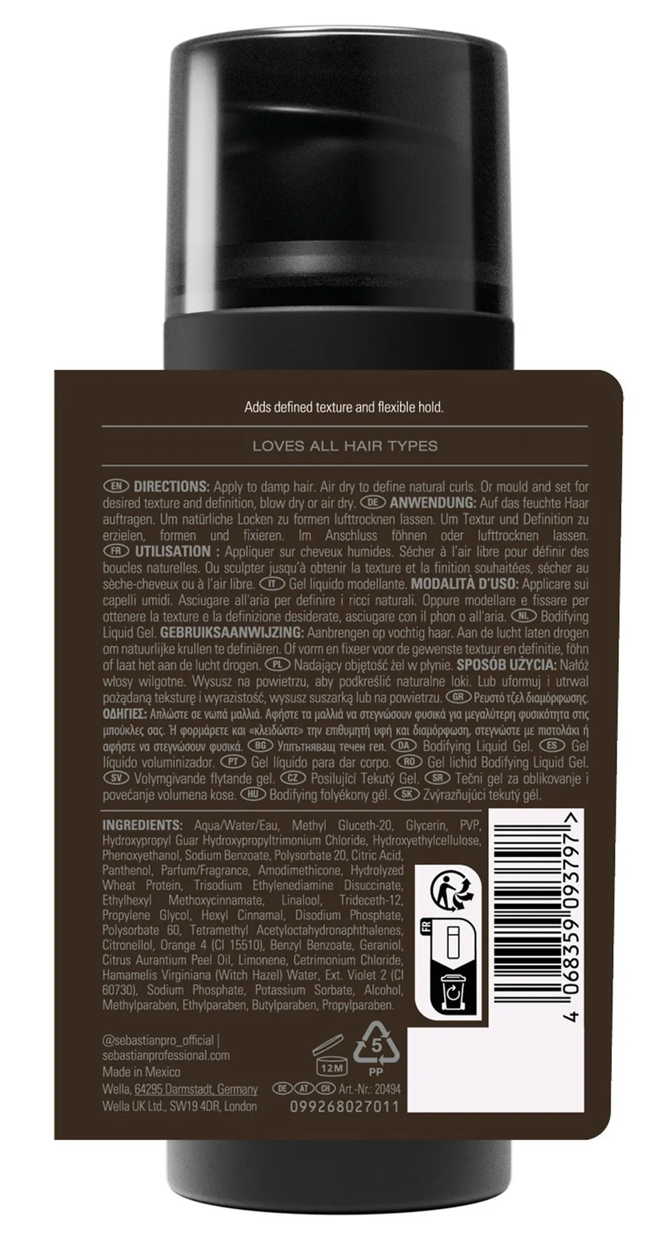 Sebastian Texturizer Bodifying Liquid Gel