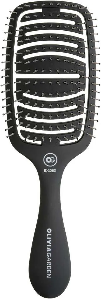 Olivia Garden Essential Care Flex Thick Hair Bristles Matt Black
