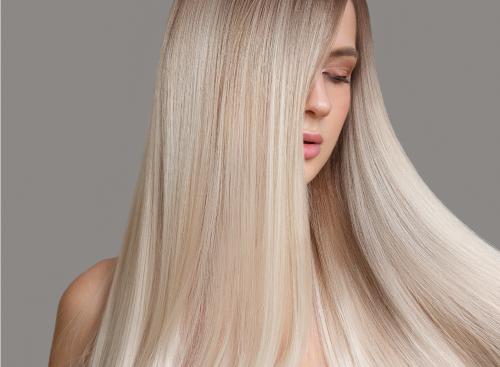 Blondiertes Haar