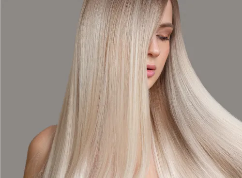 Blondiertes Haar