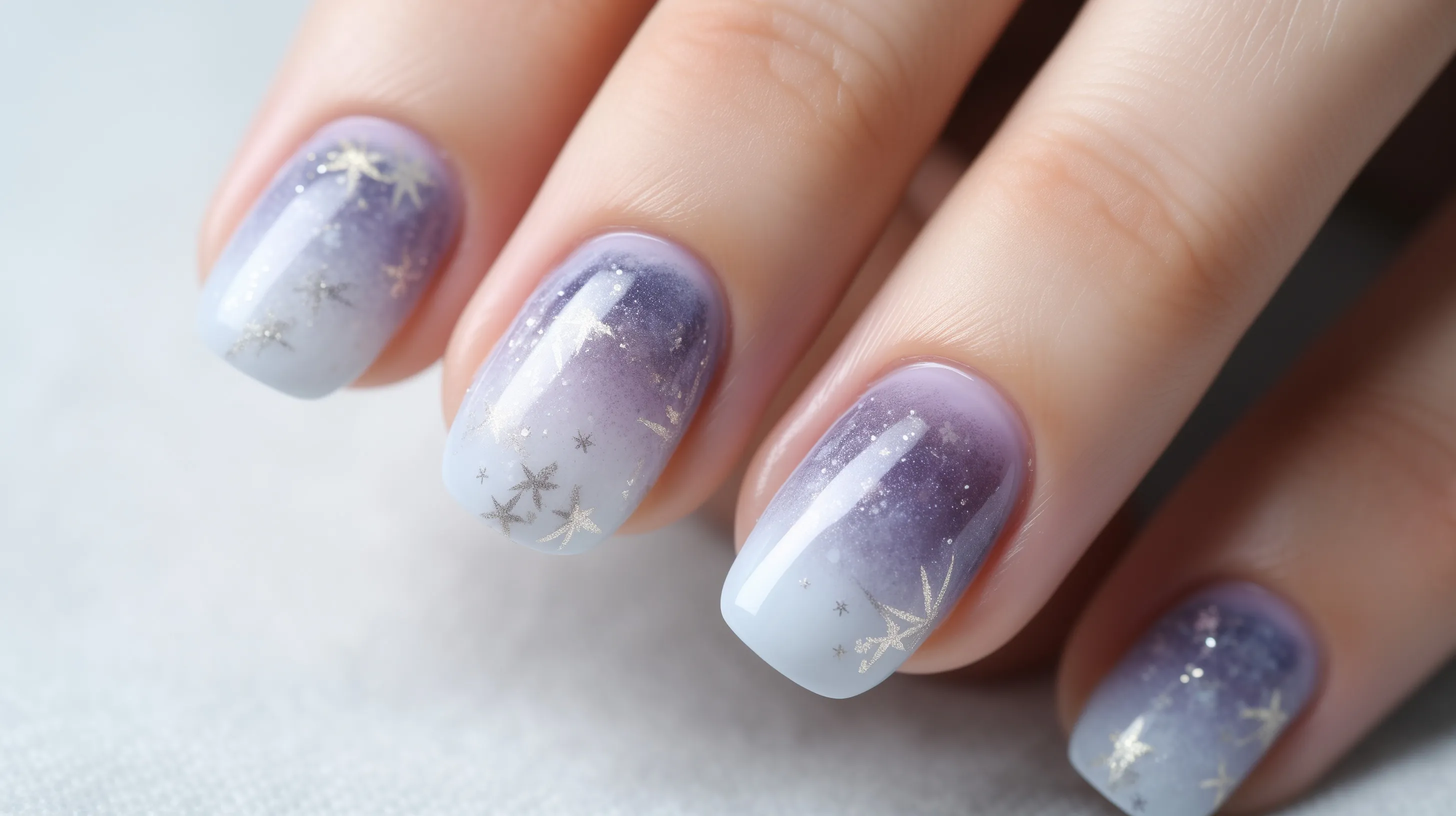 Babyboomer Nägel mit Glitzer Details