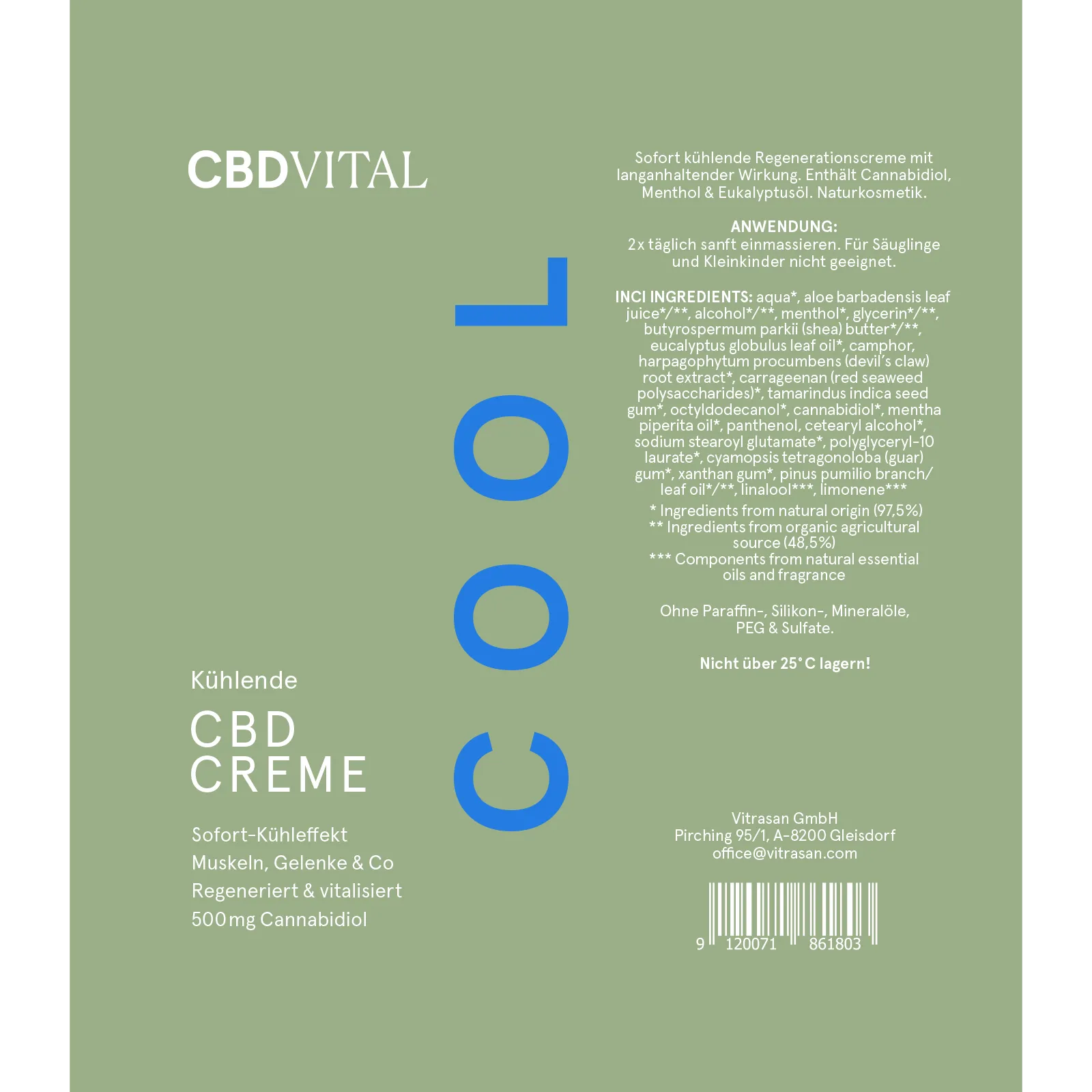 CBD VITAL Kühlende CBD Creme
