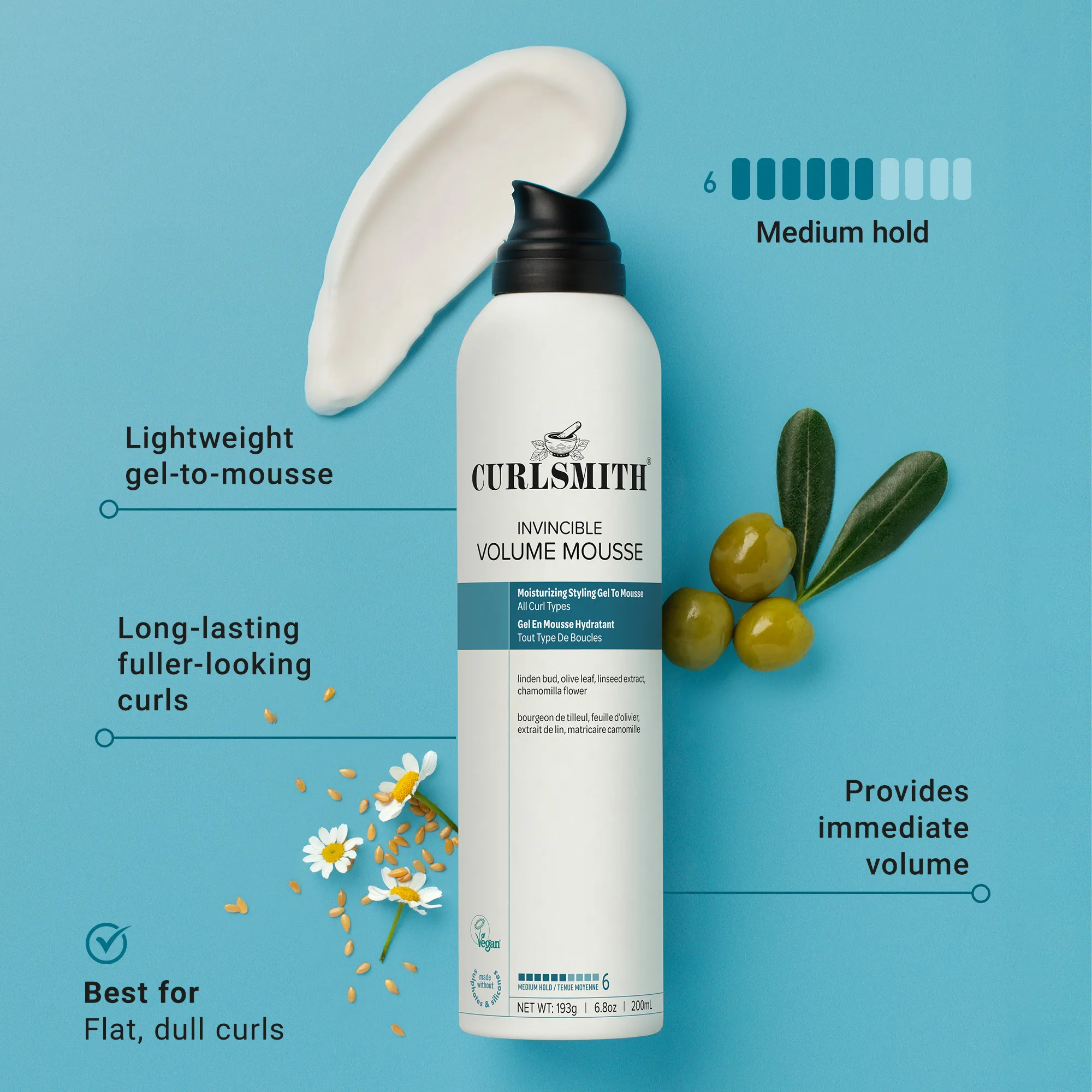 CURLSMITH Invincible Volume Mousse